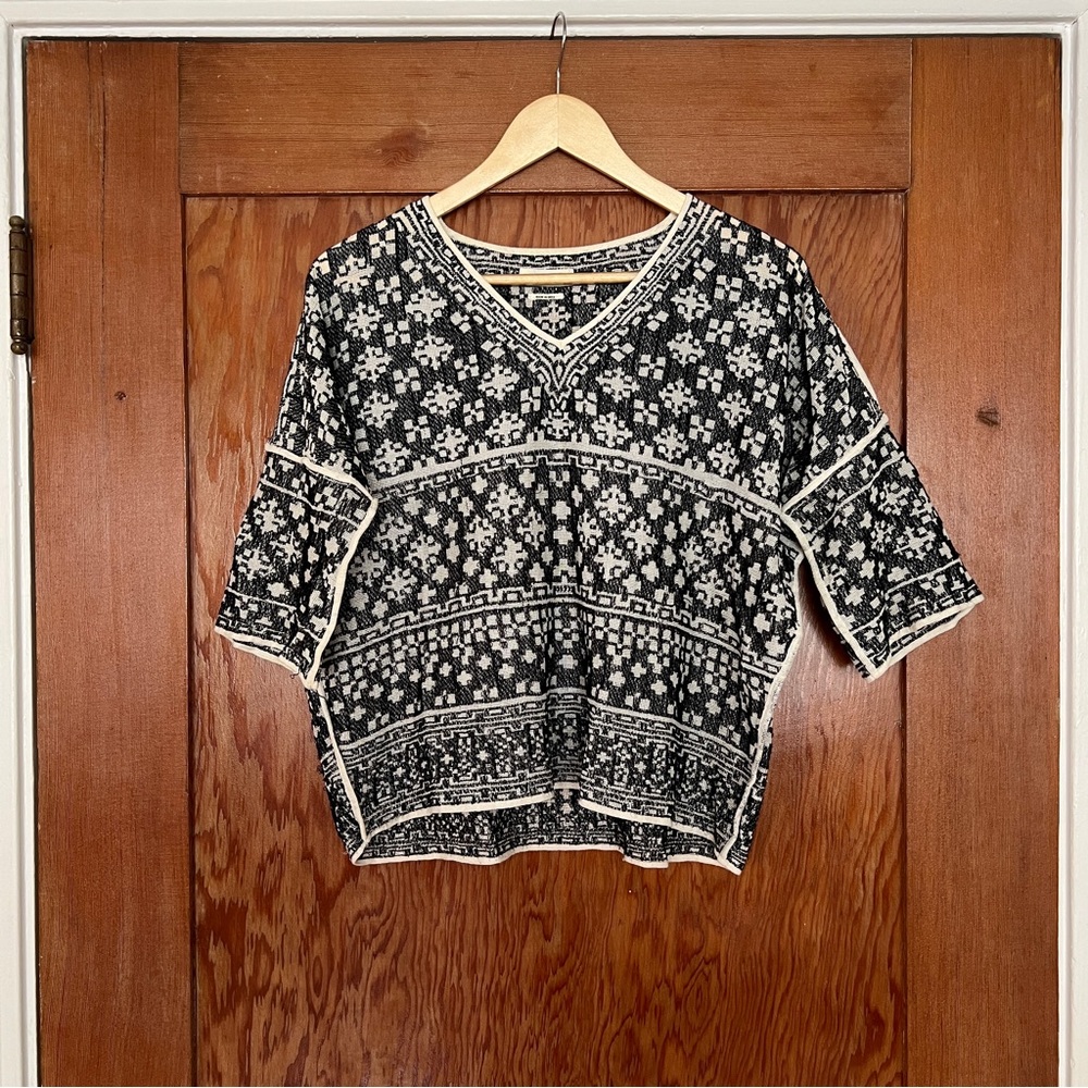 Isabel Marant Black and White Patterned Top small